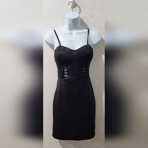 Elegant Black Strappy Dress